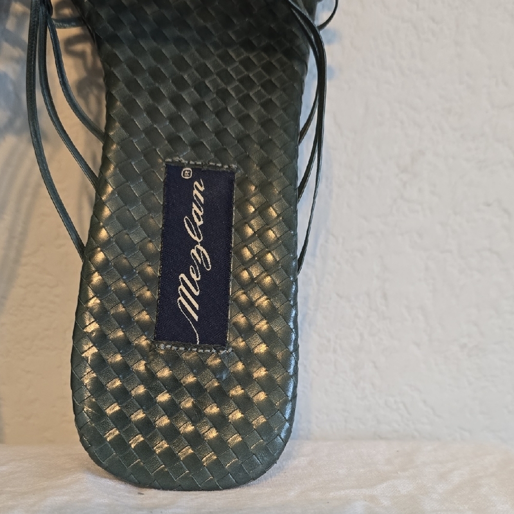 Mezlan Green Sandals Comfortable Slip-On Size 8 1/2 EUC Made In Spain - Picture 5 of 15